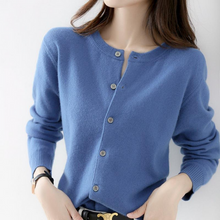 Load image into Gallery viewer, O Neck Cashmere Winter Cardigan