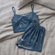 Load image into Gallery viewer, Moonlight Galaxy Plus Size Cami Pajama Shorts Set