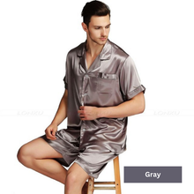 Load image into Gallery viewer, Men's Silk Nightwear Pajama Set