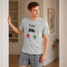 Load image into Gallery viewer, My Bed Is Calling Men’s Graphic Sleep T-Shirt