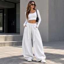 Load image into Gallery viewer, Women’s Oversized Barrel-Leg Wide-Leg Sweatpants with Pockets