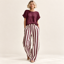 Load image into Gallery viewer, Sorrento Stripe Wide-Leg Lounge Set