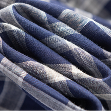 Load image into Gallery viewer, Men Navy Blue Large Grid Pajamas