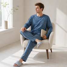 Load image into Gallery viewer, Minimalist Men’s Long Sleeve Pajama Set

