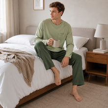 Load image into Gallery viewer, Minimalist Men’s Long Sleeve Pajama Set
