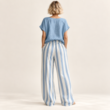 Load image into Gallery viewer, Sorrento Stripe Wide-Leg Lounge Set

