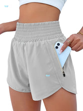 Load image into Gallery viewer, Women's High-Waisted Running Shorts with Pockets
